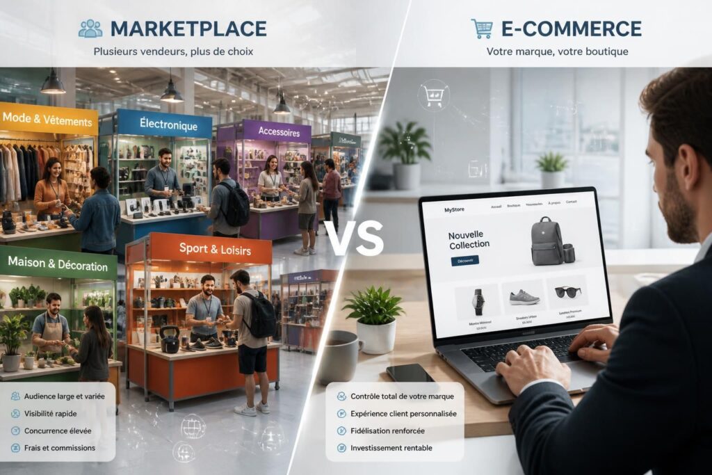 découvrez les différences entre marketplace et site e-commerce pour choisir la meilleure solution afin de réussir vos ventes en ligne et développer votre activité.